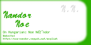 nandor noe business card